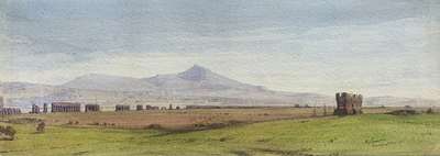 Ruin and aqueduct in the Roman countryside - Carelli Gabriele